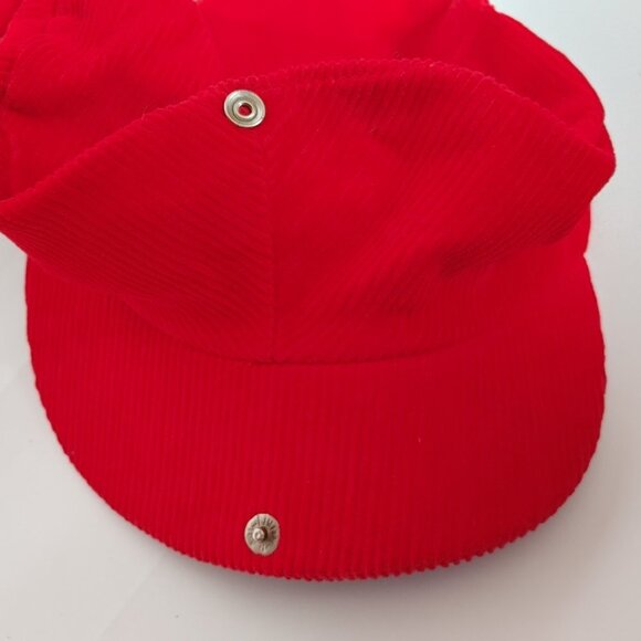 VINTAGE COORS Beer Poorboy Hat Cap Corduroy Hat RED Embroidered - Picture 6 of 8